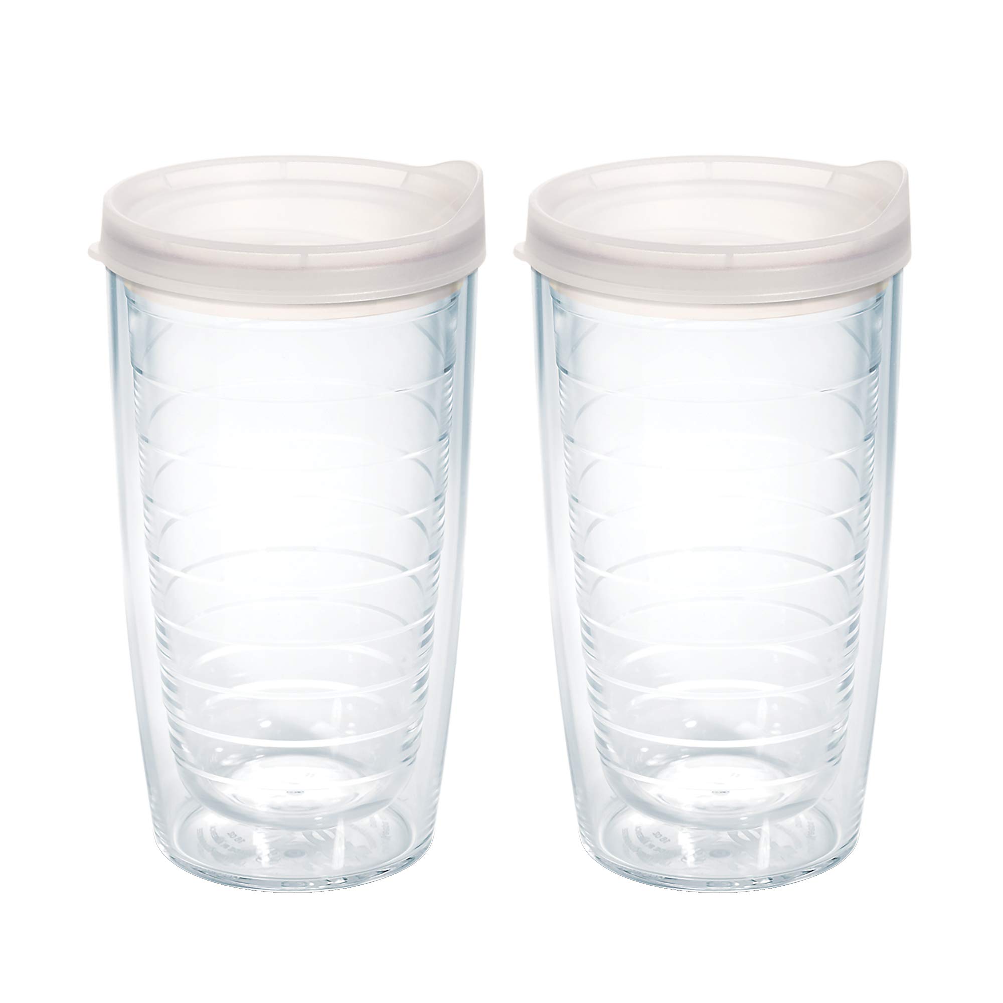 Photo 1 of **missing lids**
Tervis Clear & Colorful Lidded Made in USA Double Walled Insulated Tumbler Travel Cup Keeps Drinks Cold & Hot, 16oz 2pk, Clear Lid