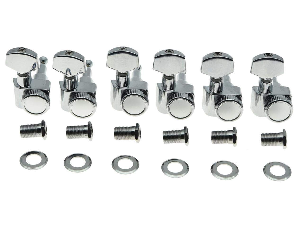 KAISH Chrome 2 Pin Locking Tuners Tuning Keys Pegs fits USA Fender