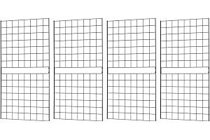 7RiversART Grid Wall Commercial Grade Gridwall Panels – Heavy Duty Grid Panel for Any Retail Display Wall Grid 2' Width x 4' Height, Black (Pack of 4) Easily Portable