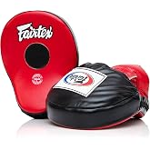 Fairtex FMV9 Contoured Focus Mitts |Striking Accuracy &amp; Protection for Boxing, Muay Thai, Kickboxing |Ergonomic Design, Soft Padding, Secure Fit Leather