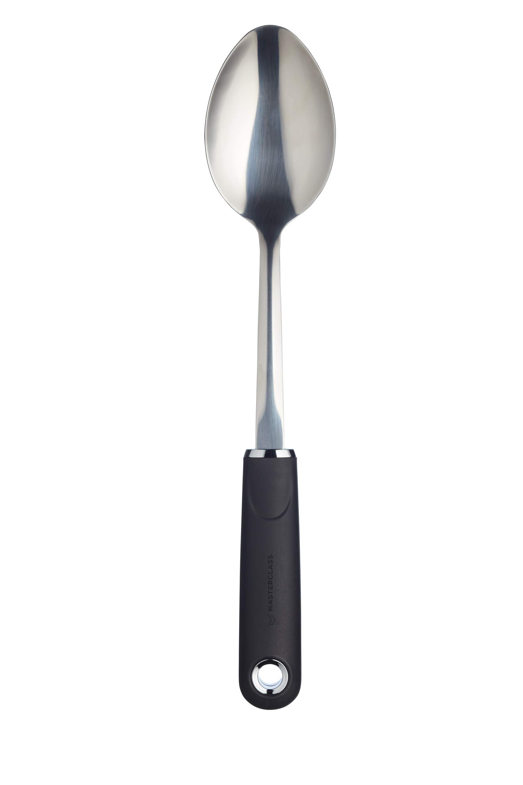 MasterClass Cooking Spoon with Soft Grip Handle, Stainless Steel, 33.5 cm