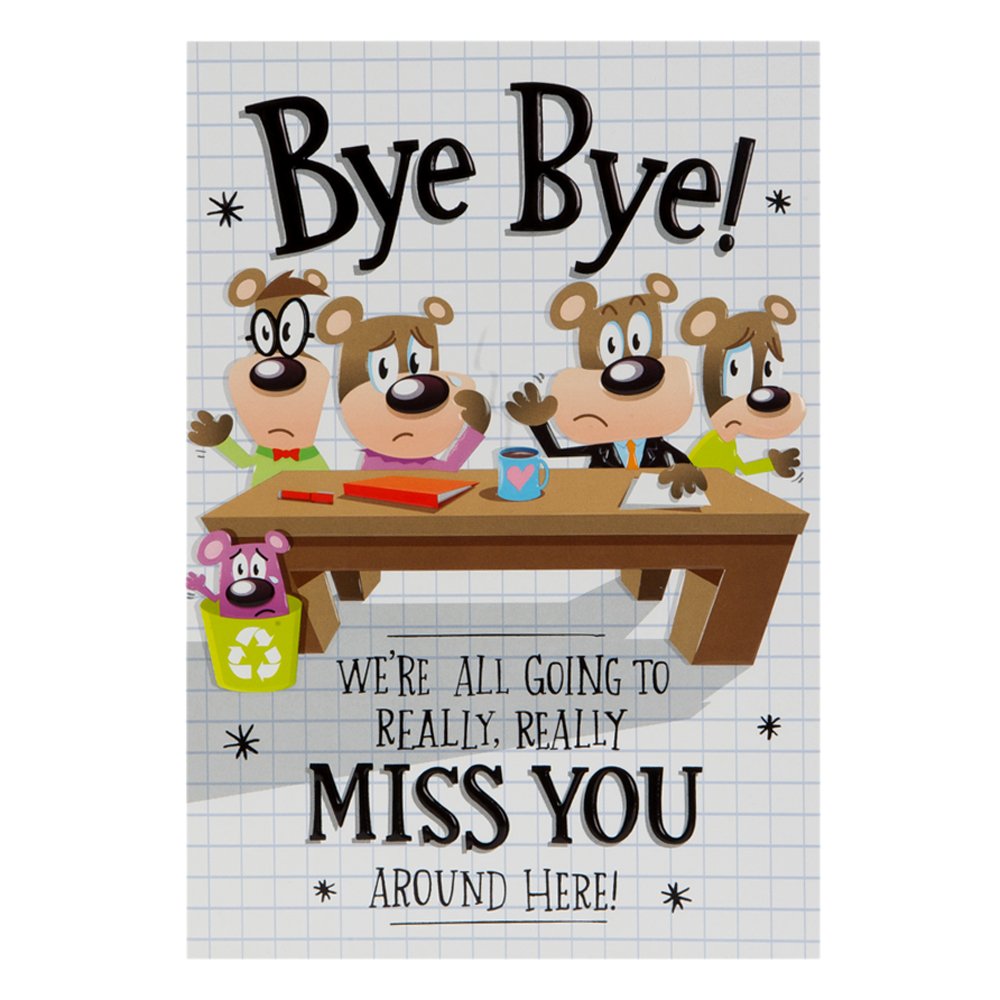 Hallmark Medium For Him Humour Emboss Effect Leaving Card