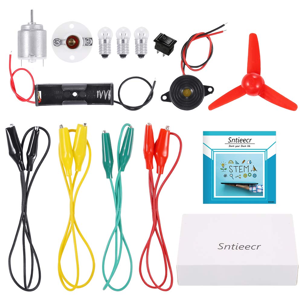 Sntieecr Electric Circuit Motor Kit, Dc Motor Kit with Small Electric Motor, Electric Circuit Kit for Kids, Educational Montessori Learning Kits for Kids DIY STEM Science Project