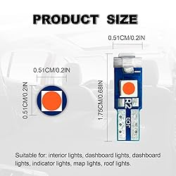10Pcs T5 37 74 2721 PC74 PC37 LED Bulb Instrument