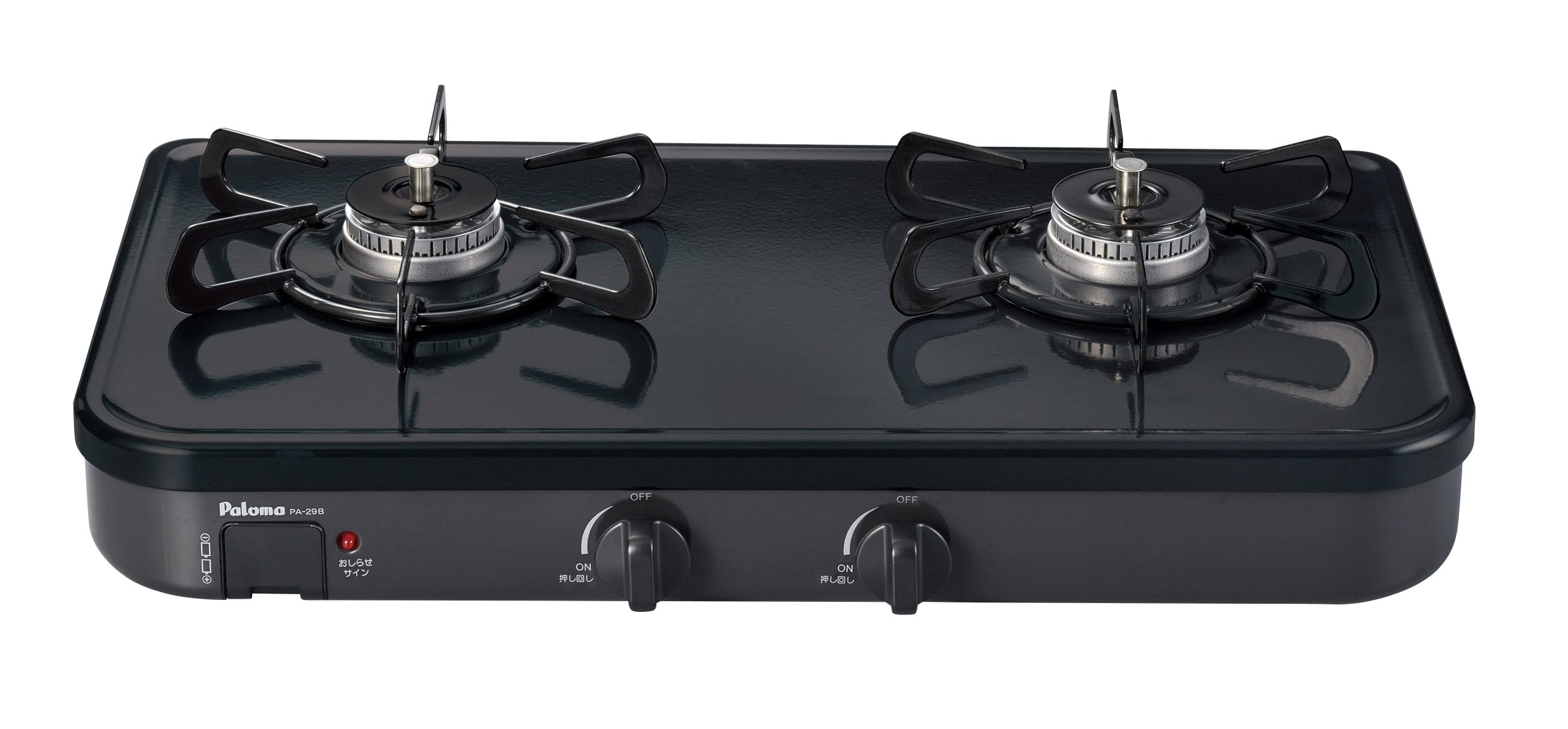【左強火力/都市ガス用】パロマ ガステーブル グリルレスタイプ 2口 56cm ホーロー 左強火 PA-29B-12A13A商品画像