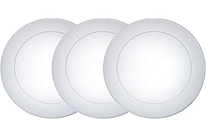 Party Essentials Hard Plastic 6" Round Party/Dessert Plates, 120-Count, Clear