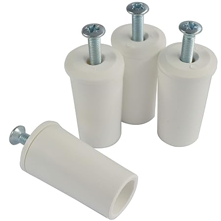 4 Stück (2 Paar) Anschlagstopper Anschlagstopfen für den Rollladen in Weiß
