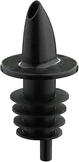 Westmark 12 Spirituosen-Ausgießer für Flaschen, Dosierer mit Luftröhrchen, Kunststoffkorken, Jet-Pour, Schwarz, 4110208S