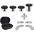 Metal Replacement Thumbsticks for Xbox Elite Controller Series 2 Core,Component Pack Includes 4 Swap Magnetic Joysticks,4 Paddles,1 Standard D-Pads, Accessories Parts for Xbox One Elite 2 (Silver)