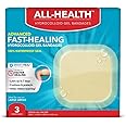 All Health Advanced Fast Healing Hydrocolloid Gel Bandages, Extra Large Wound Dressing, 3 ct | Promotes faster Healing for First Aid Blisters or Wound Care