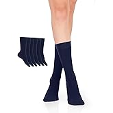 Hugh Ugoli Women Rayon Dress Socks, Extremely Soft Thin Crew Socks for Business, Trouser & Casual, Non-Binding & Breathable