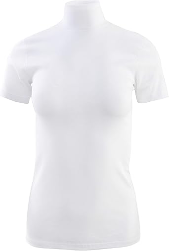 white turtleneck short sleeve