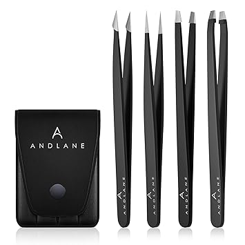 Amazon Com Tweezers Set Andlane 4 Pack Stainless Steel