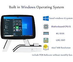 ZHONGJI Point of Sale 15'' Touch Screen Cash