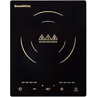 Bonsenkitchen 1800W Portable Induction Cooktop w ETL Approved, Electric Single Countertop Burner with LCD Touch Screen…