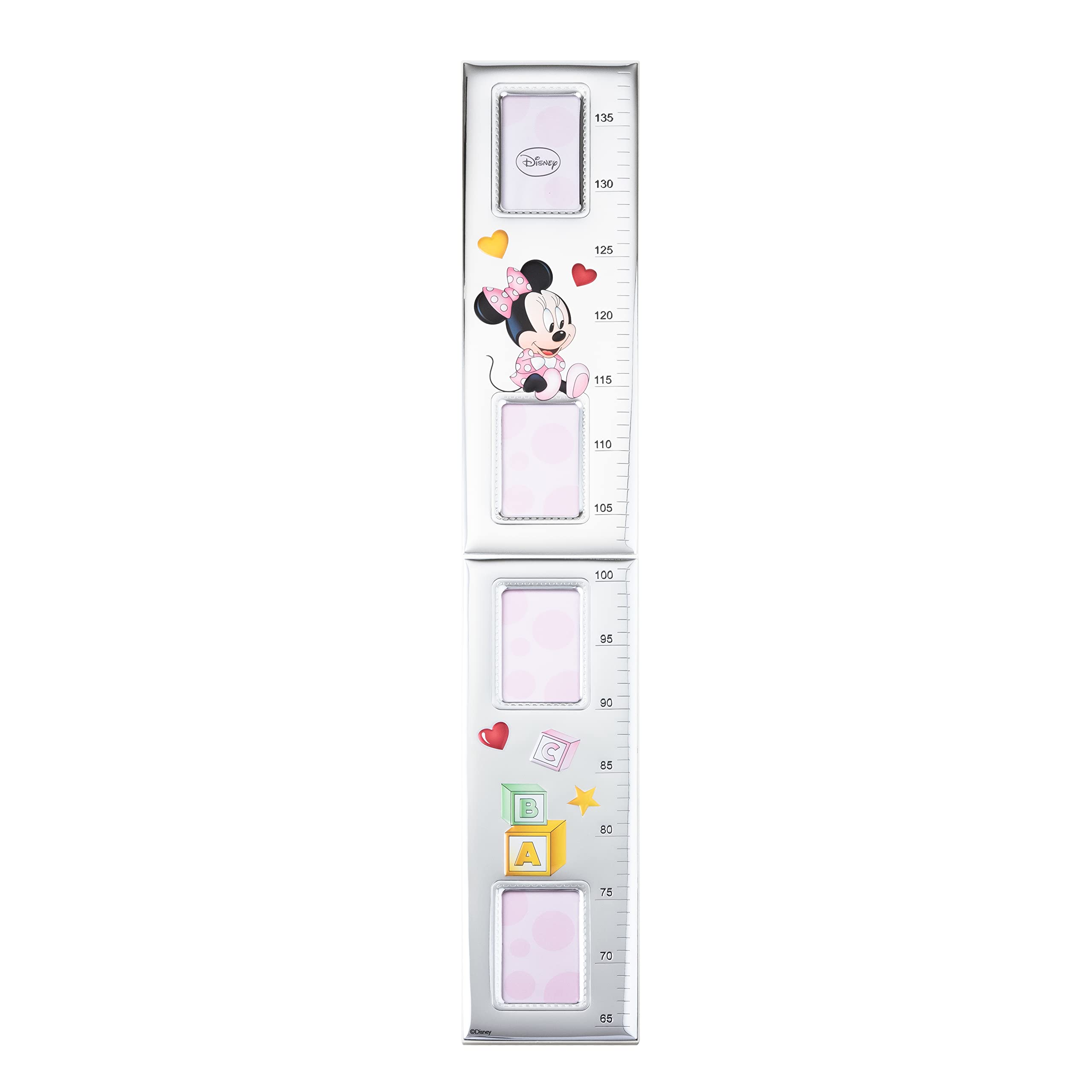 Disney Minnie - Children's Wall Measure for Bedroom Decorations with Photo Frames in Silver