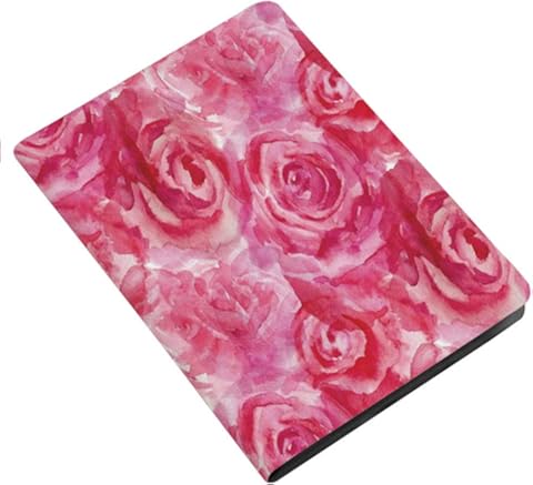 Funda para iPad 10.2 2019 (7a generación), diseño de flores de acuarela, color rosa