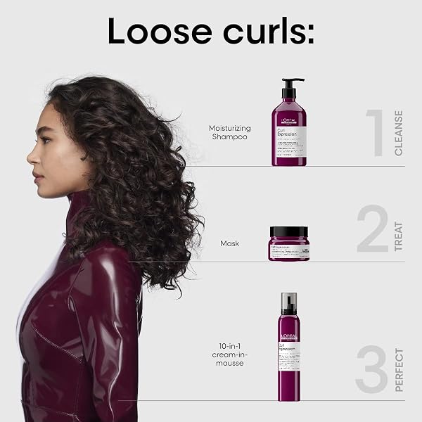 L’ORÉAL PROFESSIONNEL PARIS CURL EXPRESSION 10-IN-1 MOUSSE – MULTI-BENEFITS FOR CURLY AND COILY HAIR – DEFINES AND STRENGTHENS CURLS WITH HEAT PROTECTION, SILICONE, PARABEN AND ALCOHOL-FREE