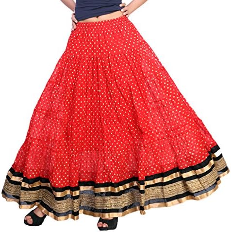 Carrel Cotton Fabric Women Printed Long Skirt(AGSPL-3131-YJE-SK)