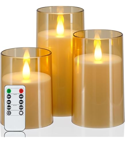 GenSwin Velas Parpadeantes Sin Llama Que Funcionan Con Pilas Con Temporizador De 6