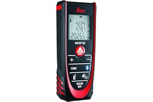 Leica Geosystems Leica DISTO D2 New 100m/330ft Metric Imperial Laser Distance Measure with Bluetooth 4.0 - Black/Red
