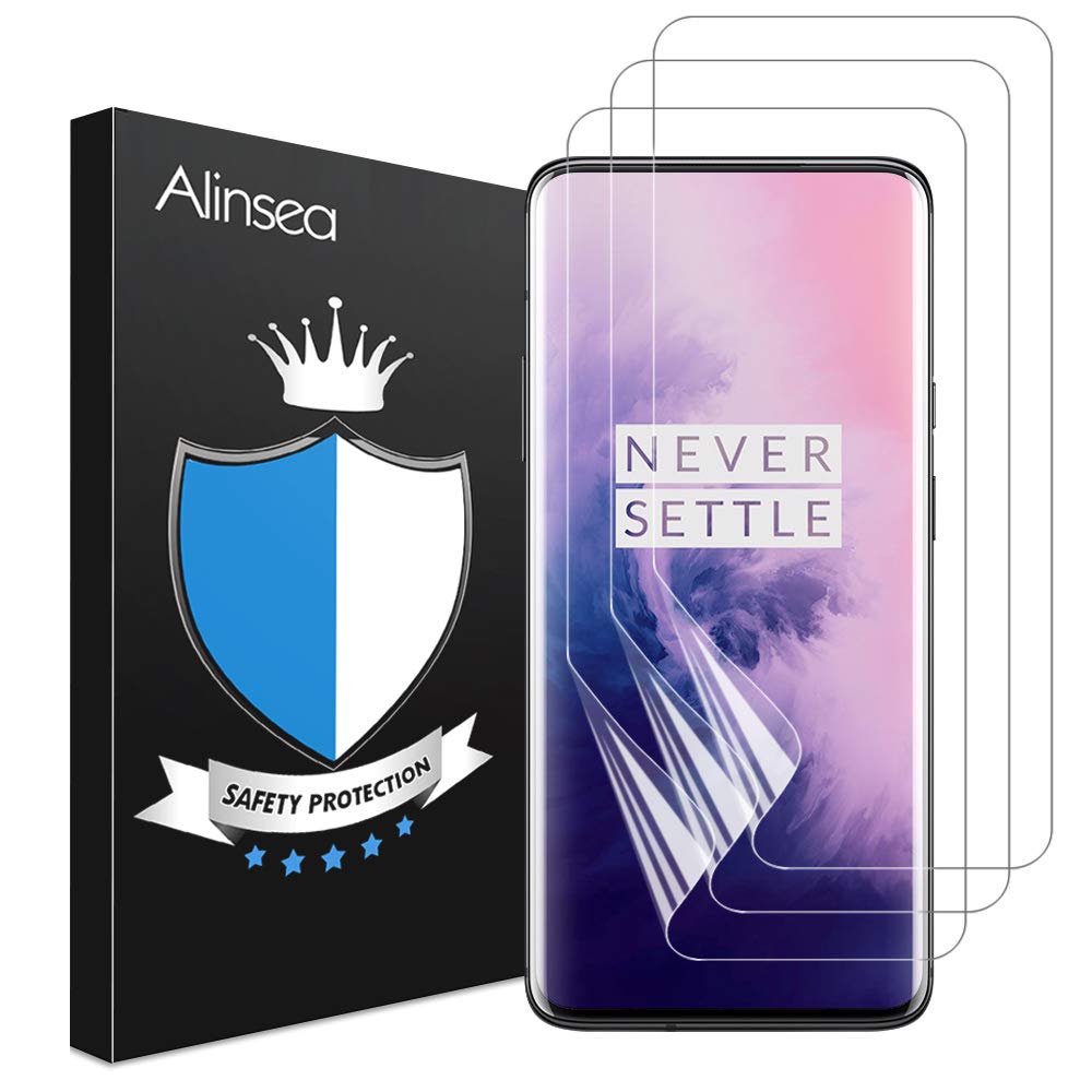 Alinsea Screen Protector Compatible For Oneplus 7 Pro 7t Pro 3 Pack Fingerprint Sensor Compatible Case Friendly Wet Applied Plastic Film Not Glass Screen Protector For Oneplus 7 Pro 7t Pro Buy Online In Romania At Desertcart Ro