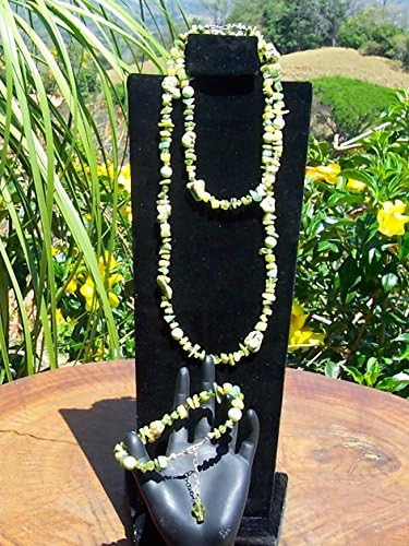 Green Mix, Two Piece set, Necklace and Bracelet