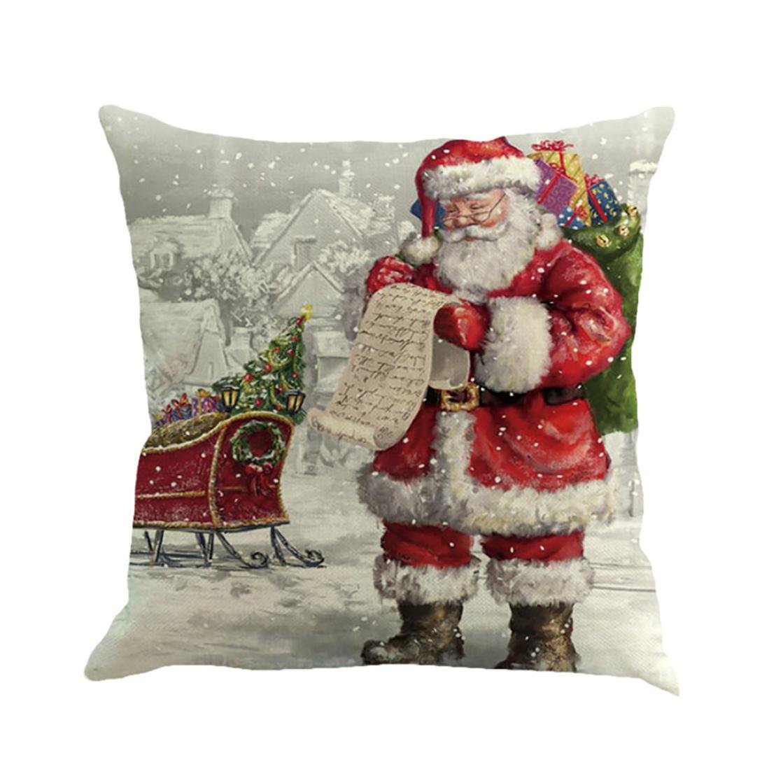Hot Sale Kavitoz Christmas Pillow Case Christmas Printing Dyeing