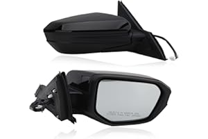 MOFOAP Passenger Side Mirror Compatible With 2016 2017 2018 2019 2020 2021 Honda Civic,Mirror with Power Glass,Non-Heated,Manual Folding Right Passenger Side