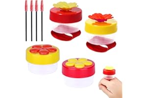 Hand Hummingbird Feeder, Hand Feeding Hummingbirds Handheld&Ring Styles Plastic Mini Flower Hummingbird Feeder with Cleaning 