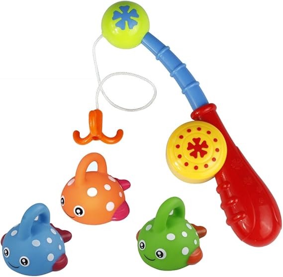 Amazon Jeu Peche A La Ligne Fajiabao Jeu de Pêche a La Ligne Jouet de Bain avec Coloré Tacheté