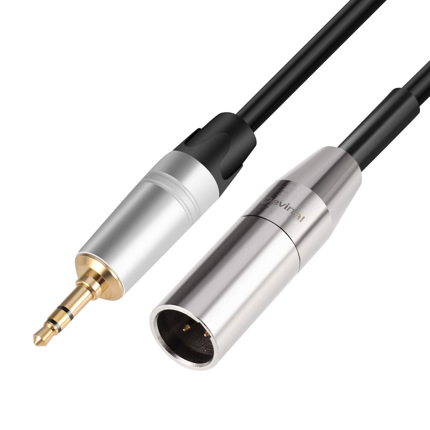 Photo 1 of Devinal 3.5mm to Mini XLR calbe, Balanced 1/8 inch Stereo to 3 Pin Mini XLR Male Cord Adapter Connector, for Pro Lapel Mic 12 inch(30 cm)