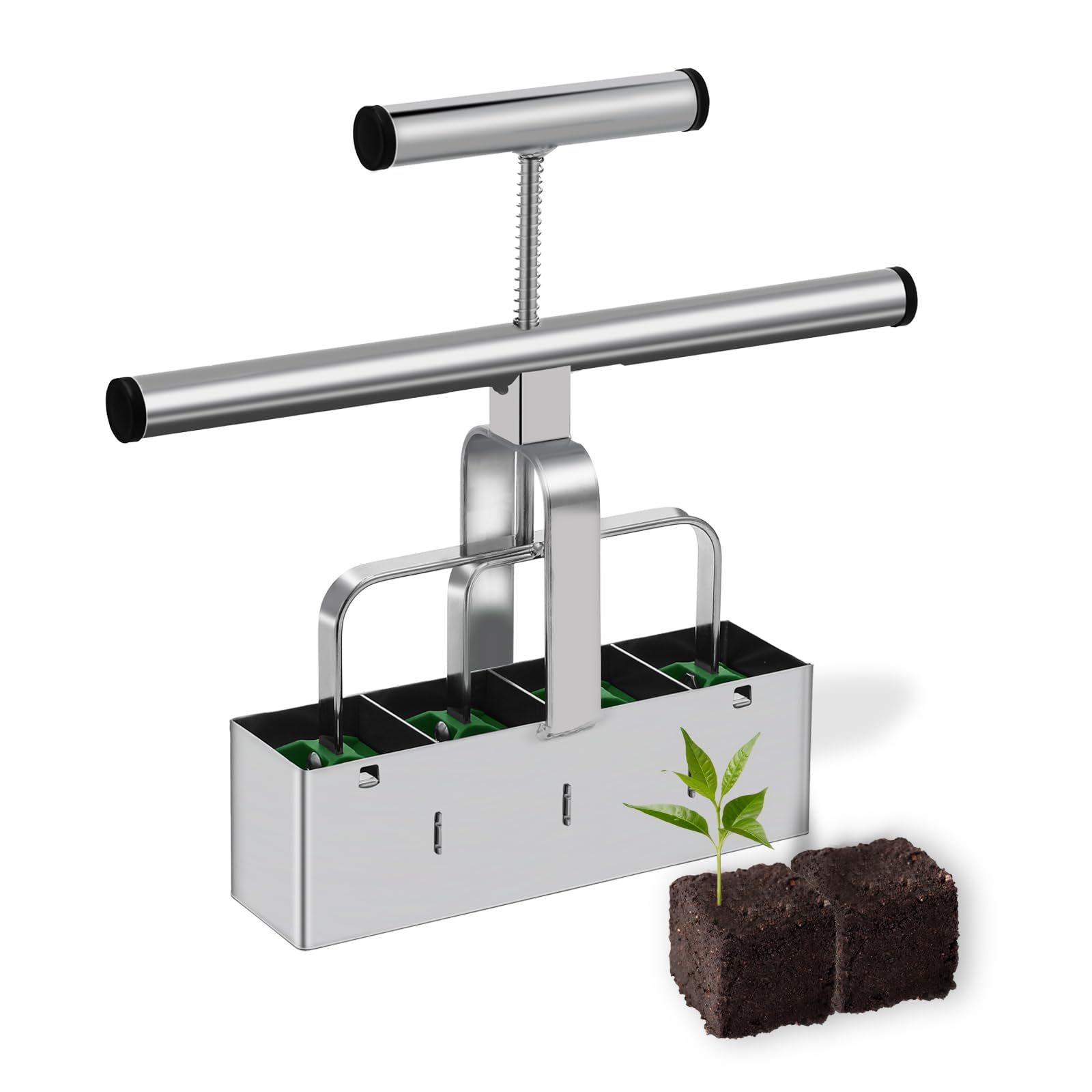 Photo 1 of MTCode Soil Block Maker, Soil Blocker with Comfortable Handle, 2 inch Blocking Tool for Seed Starting Germination, Hand-held Soil Blocking Tool for Outdoor Garden