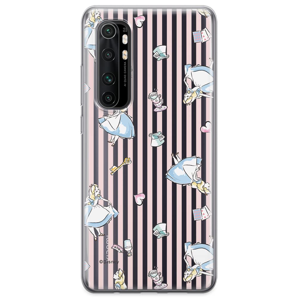 ERT GROUP mobile phone case for Xiaomi MI NOTE 10 Lite original and officially Licensed Disney pattern Alice 001 optimally adapted to the shape of the mobile phone, partially transparent