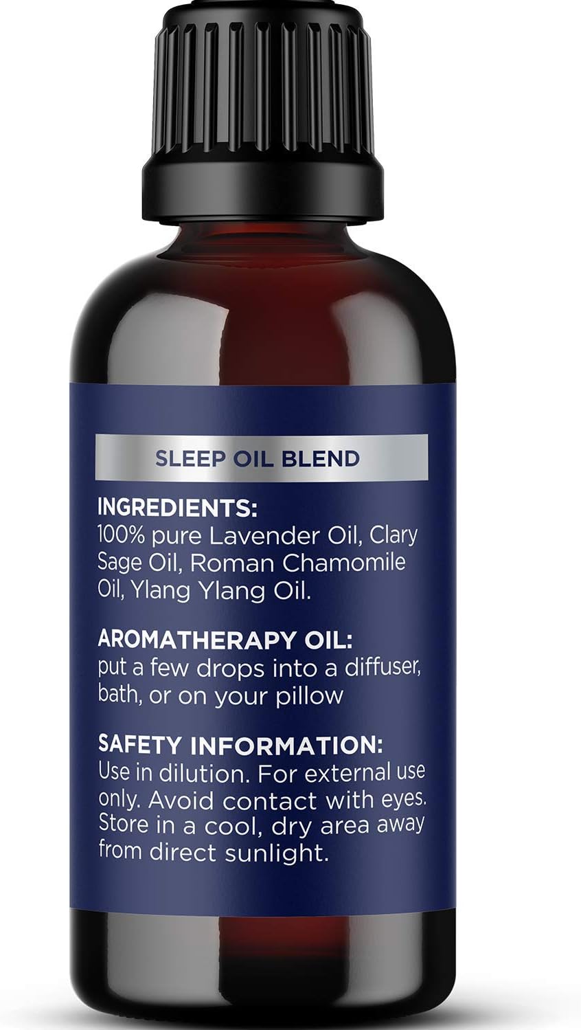 Essential Oils Aromatherapy Sleep Aid - Pure Ylang Ylang Chamomile Sage and Lavender Essential Oils for Diffuser - Mood Support Aromatherapy Oils for Stress Relief Sleep Aid and Natural Anxiety Relief: Health & Personal Care