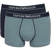 Emporio Armani mens Yarn Dyed Stripes 2 Pack Trunk