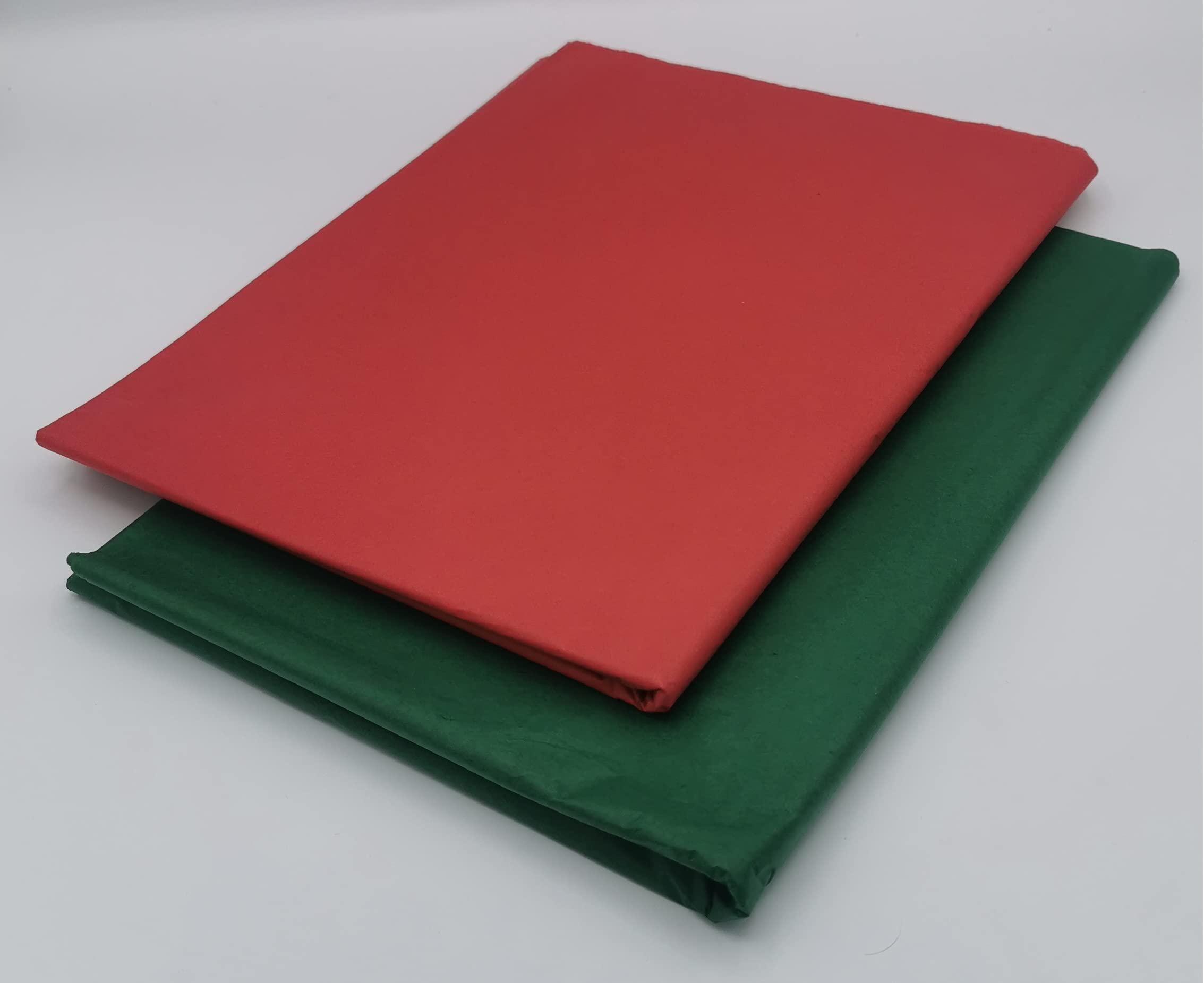 100 Coloured Tissue Paper/Gift Wrap/Wrapping Paper Sheets (20 x 30) by ODL Packaging (Red & Dark Green Mix)