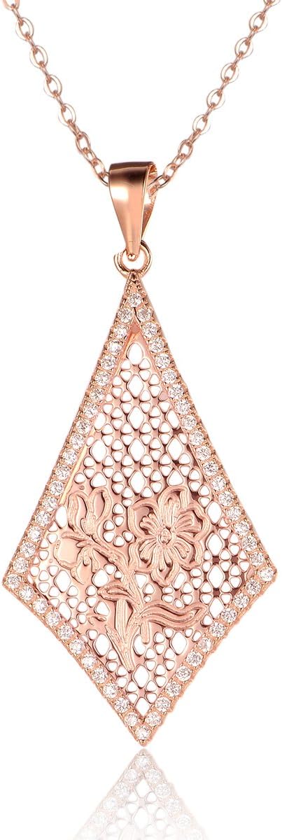 Oven Moda Fashion Jewellery Rose Gold Plated Sweater Chains Long Hollow Out Women Crystal Pendant Necklace