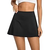 AFFOLE Women's Tennis Golf Skirts High Waisted with Pockets Inner Shorts for Athletic Skorts Sports Running Pickleball