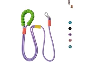 DOOMANLOAD Hands Free Dog Leash,Adjustable Bungee Waist & Crossbody Leash with Comfortable Handle,Heavy Duty Nylon Rope for Small to Large Dogs,Safety Lock for Running,Hiking,Walking (Purple)