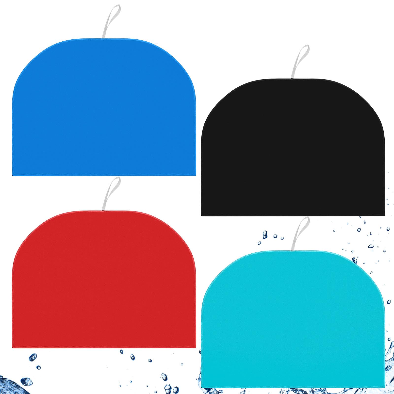 Photo 1 of Wettarn 4 Pcs Poolside Seating Mat Swimming Pool Mat Swimming Pool Neoprene Mat 19.69 in for Edge of Pool to Protect Your Swimsuit and Skin, Poolside Accessories(Semicircle, Classic Colors)