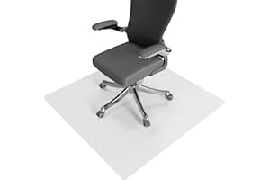 Chair Mat for Hard Floors, tixpol 36" x 36" Office Chair Mat for Hardwood Floor, 0.08" Thicker Non-Slip Hard Floor Protector Desk Mat for Home, Vinyl Floor Mat for Kids & Pets - Not for Carpet (Clear)