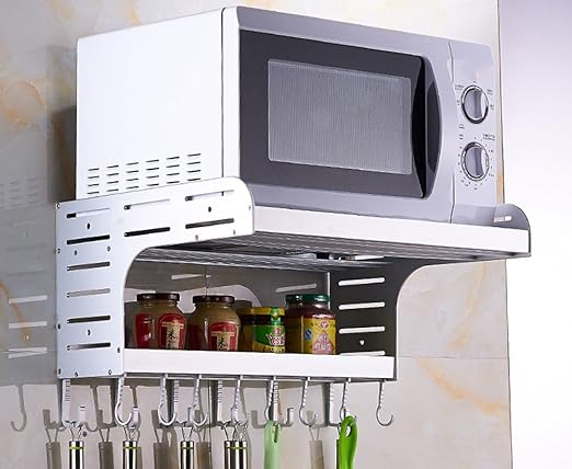 BOBE SHOP- Espacio de aluminio Rack de microondas Estantería de ...