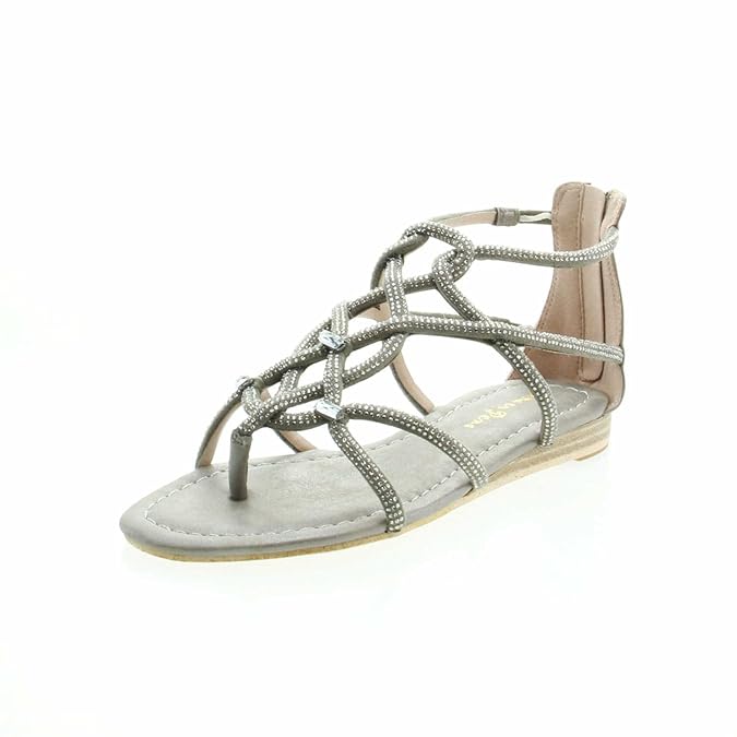 Alma en Pena Damen Sandaletten 518 Pewter Silber 441465