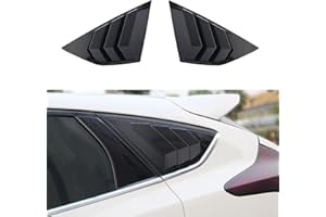 MICROCK Rear Side Window Louvers Racing Style Triangular Window Glass Blinds for Ford Focus ST RS MK3 Hatchback 2012 2013 2014 2015 2016 2017 2018, Carbon fiber, 2pcs