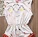 Newborn Baby Girls Ethnic Style Pom Sleeveless Button Romper (3-6months, White)