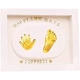 Nifyto Baby Handprint Footprint Ornament Keepsake Maker Kit, Baby Nursery Memory Art Kit, Baby Shower Gifts, Xmas Gifts, Prec