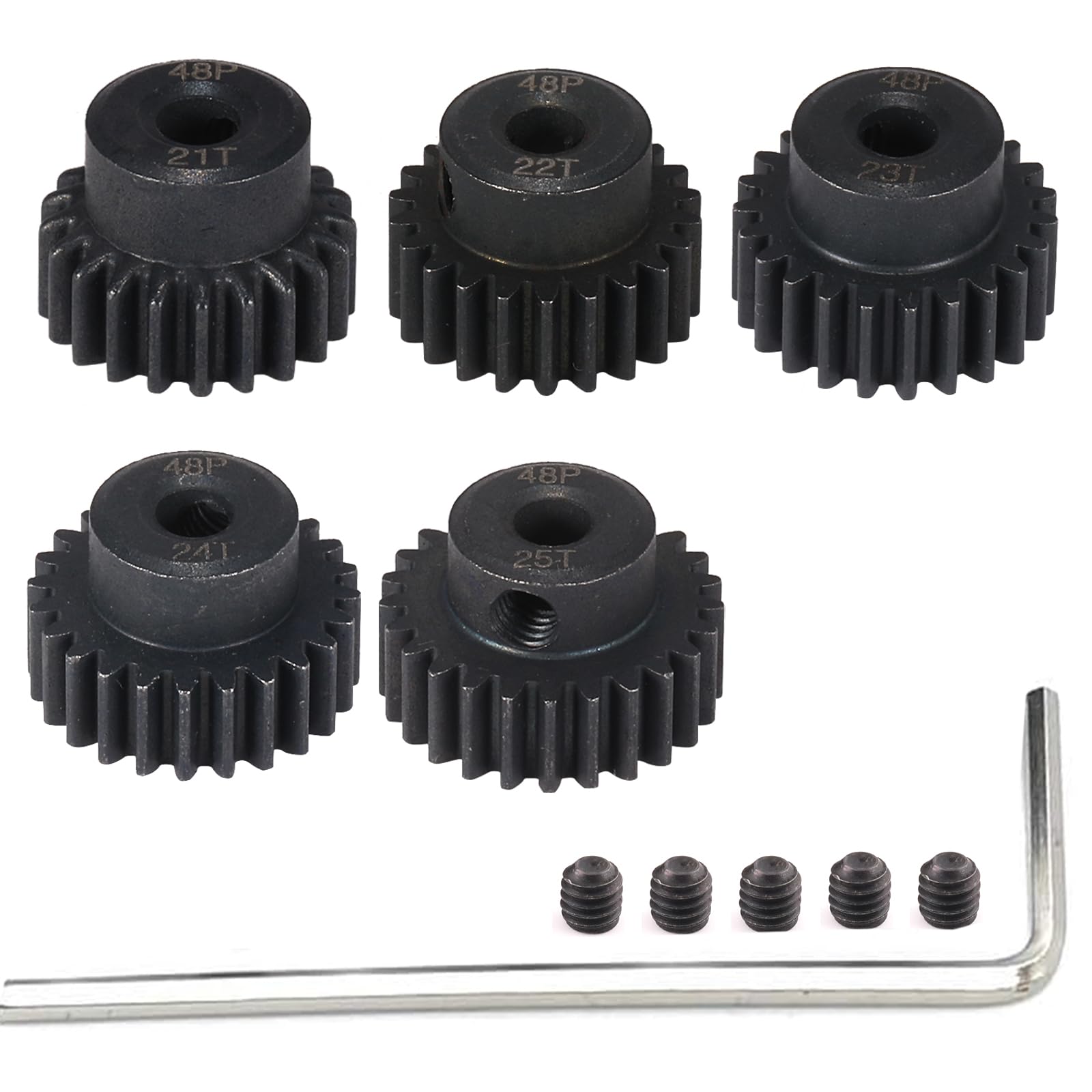 48P Hardened Steel Pinion Gear Set 3.175mm