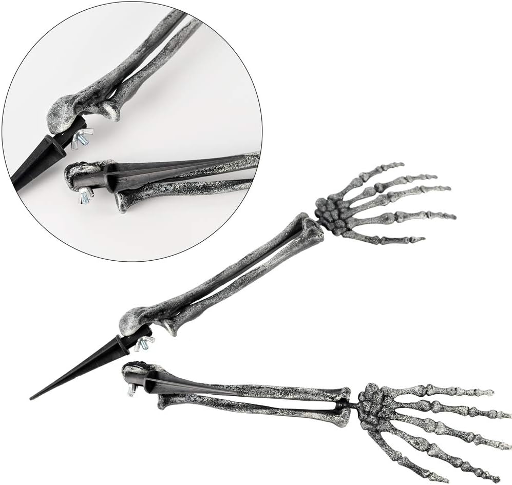 CHICHIC Realistic Looking Skeleton Stakes, Garden Graveyard Yard Lawn Stakes, Halloween Yard Decorations, Ground Breaker Skeleton for Best Outdoor Halloween Decorations Halloween Décor: Garden & Outdoor