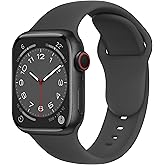 ELETTRONEO C1 Sport Band for Apple Watch Bands for Women Ultra 3 2 49mm, Series 11 10 46mm, 9 8 7 45mm 41mm, SE 6 5 4 44mm 40mm, 3 2 1 42mm 38mm Men iWatch, Strap Silicone, Space Gray